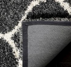 Modern Dark Grey Plush Bedroom Carpet